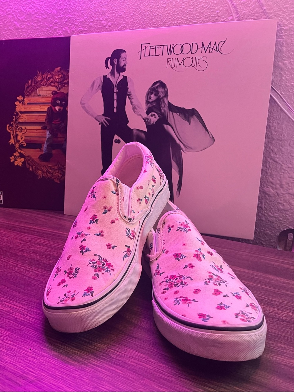 Flower white vans